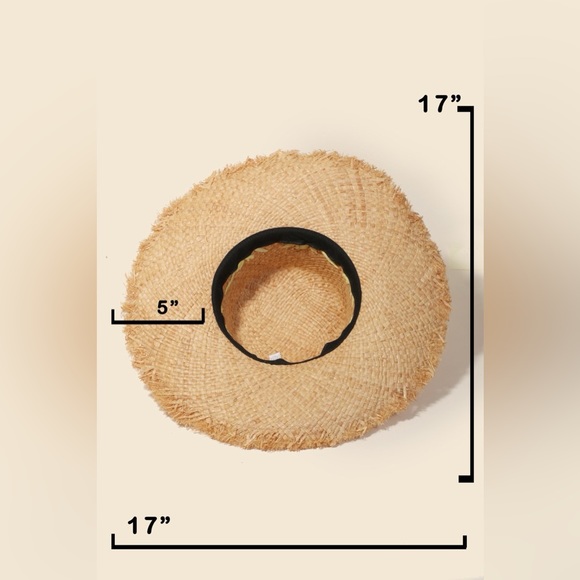 Natural Raffia Weave Sun Hat - Picture 4 of 4